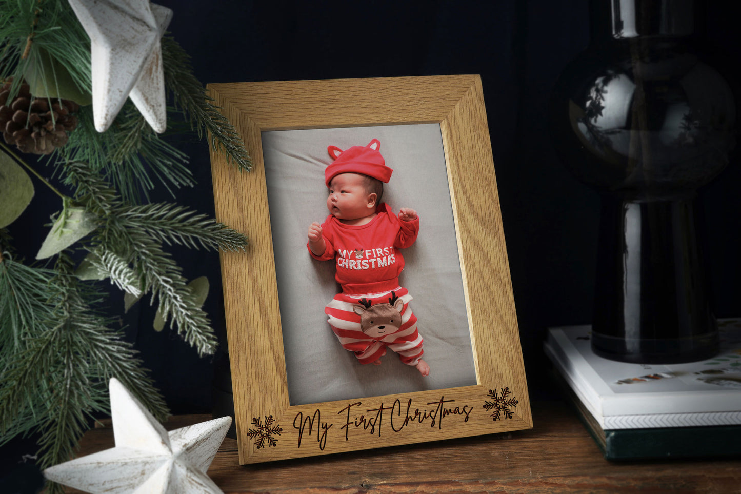 'My First Christmas' Oak Photo Frame