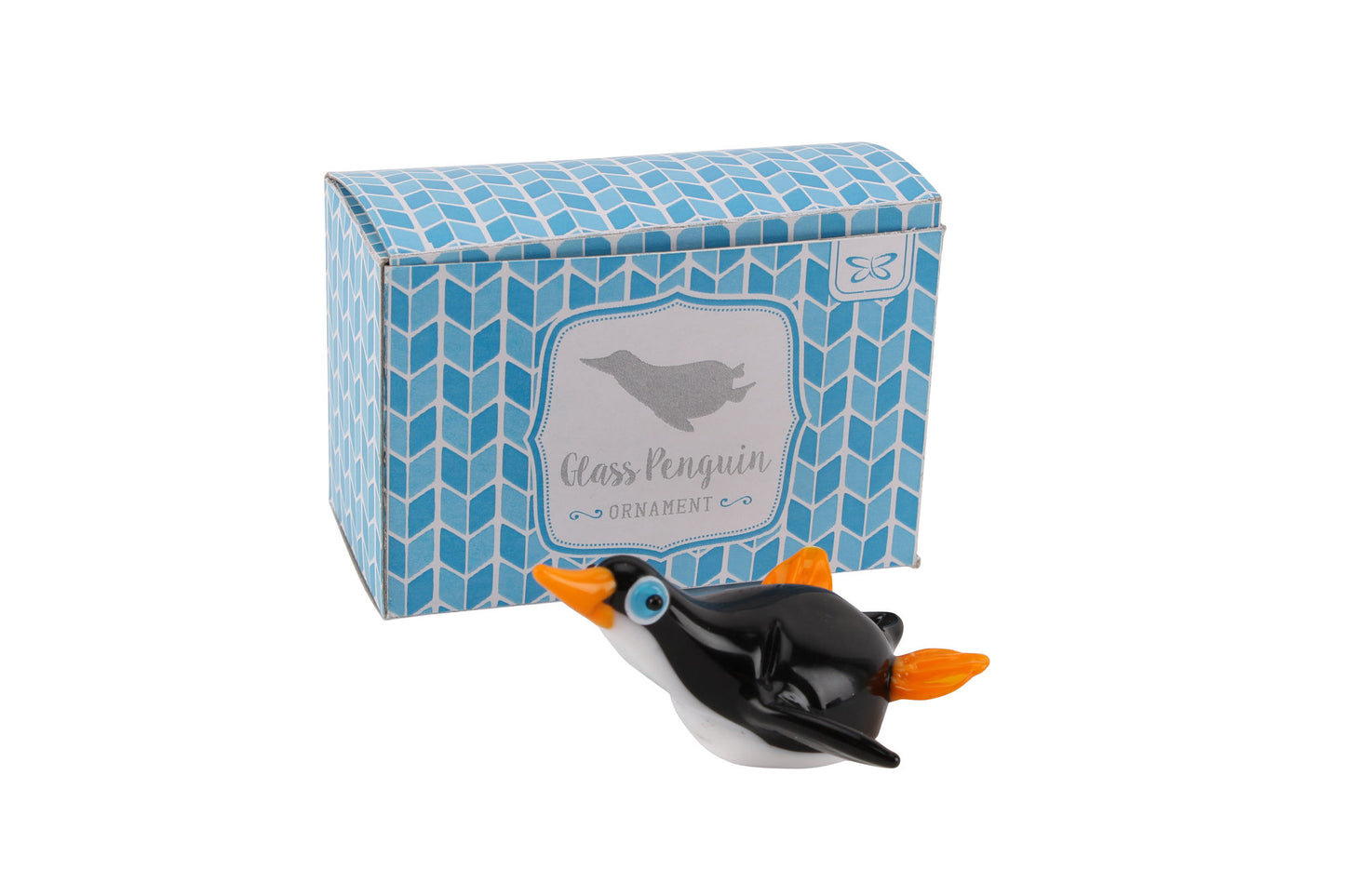 Glass Sliding Penguin • Animal • Gift Box • Gift For Home
