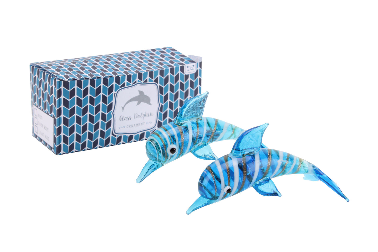 Set of 2 Glass Dolphins In Gift Box β’ Decoration β’ Ornament β’ Collectable β’ Gift For Home β’ Home Decor
