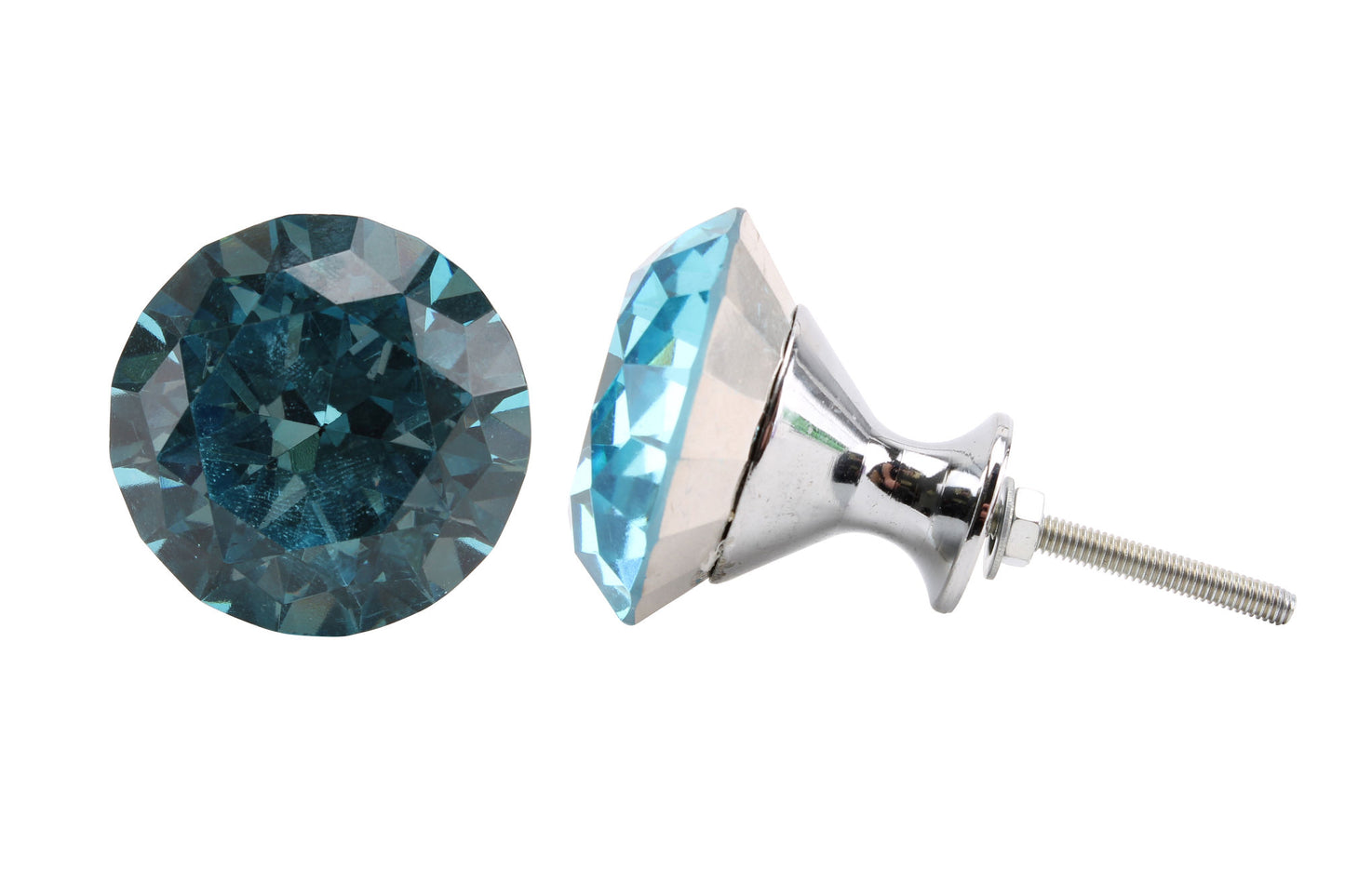 Set of 2 | Blue Crystal Drawer Pulls • Cabinet Pull • Drawer Knob • DIY Upcycle • Gifts for Home • Home Improvement • Rennovations