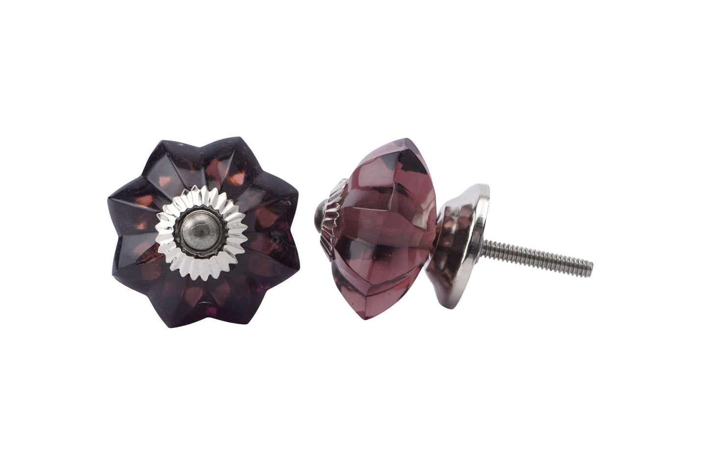 Set of 2 | Purple Glass Melon Drawer Pull β’ Cabinet Pull β’ Drawer Knob β’ DIY Upcycle β’ Gifts for Home β’ Home Improvement β’ Rennovations