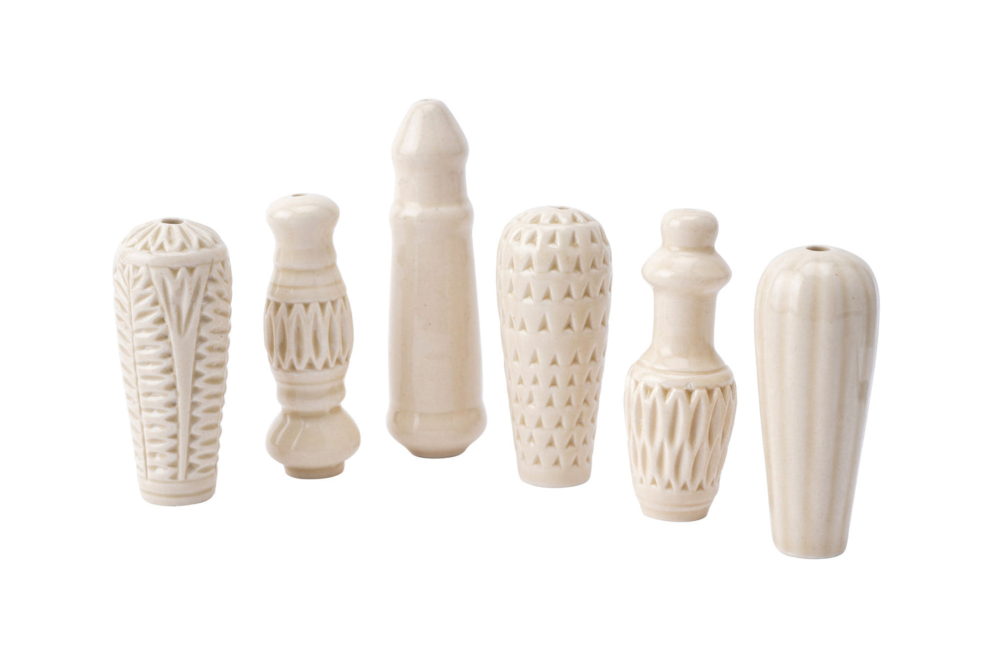 1 x Cream Ceramic Light Pull | Cord Pull for Bathroom Lighing, blinds, Curtains, Ceiling Fan | 1 Design Selected at Random