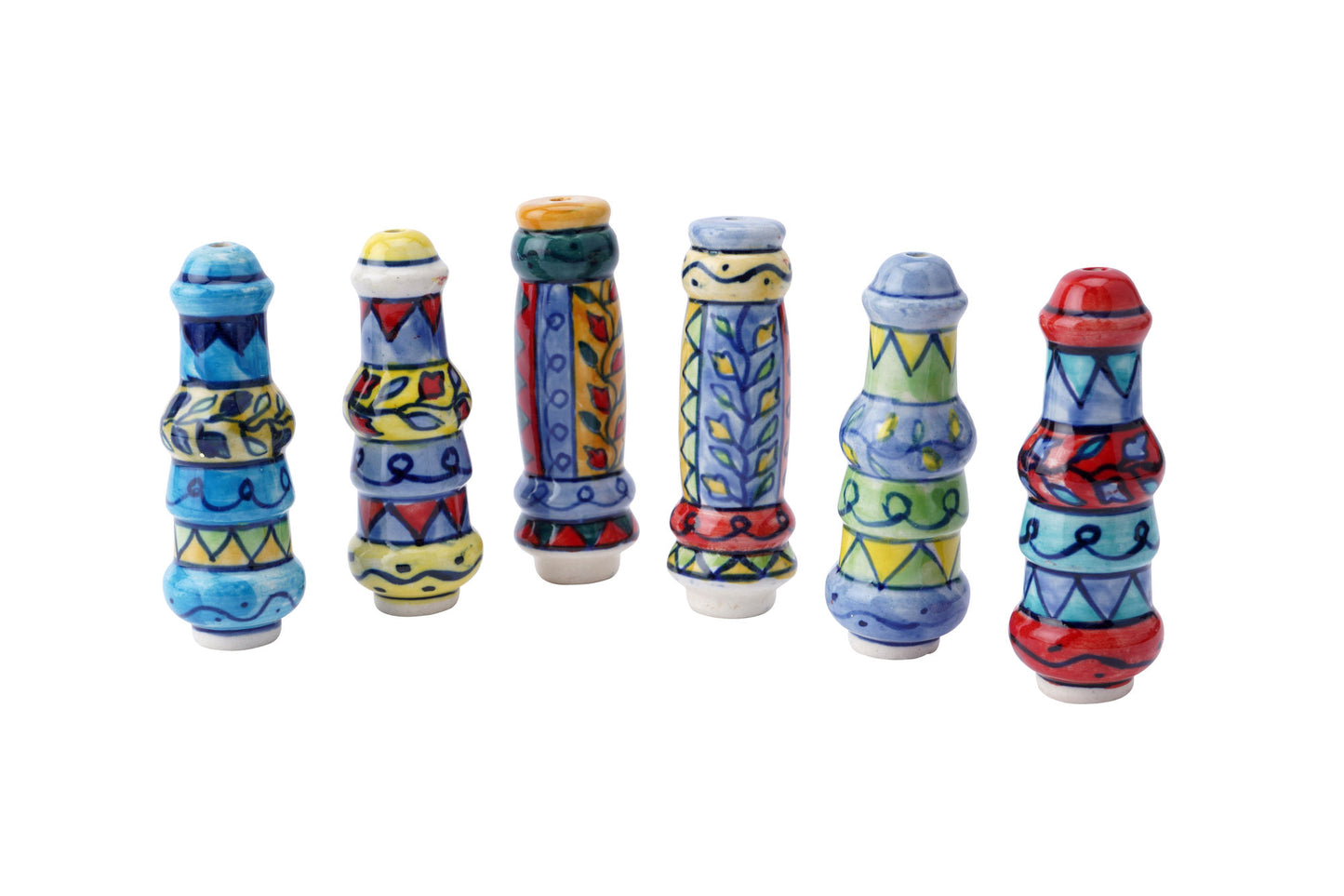 1 x Mexican Style Ceramic Light Pull | Cord Pull for Bathroom Lighing Curtains Ceiling Fan | 1 Design Selected at Random