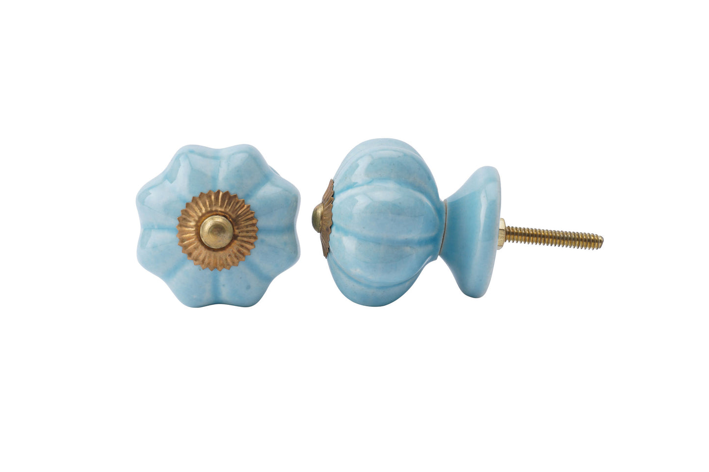 Set of 2 | Turquoise Melon Ceramic Drawer Pull • Cabinet Pull • Drawer Knob • DIY Upcycle • Gifts for Home • Home Improvement • Rennovations