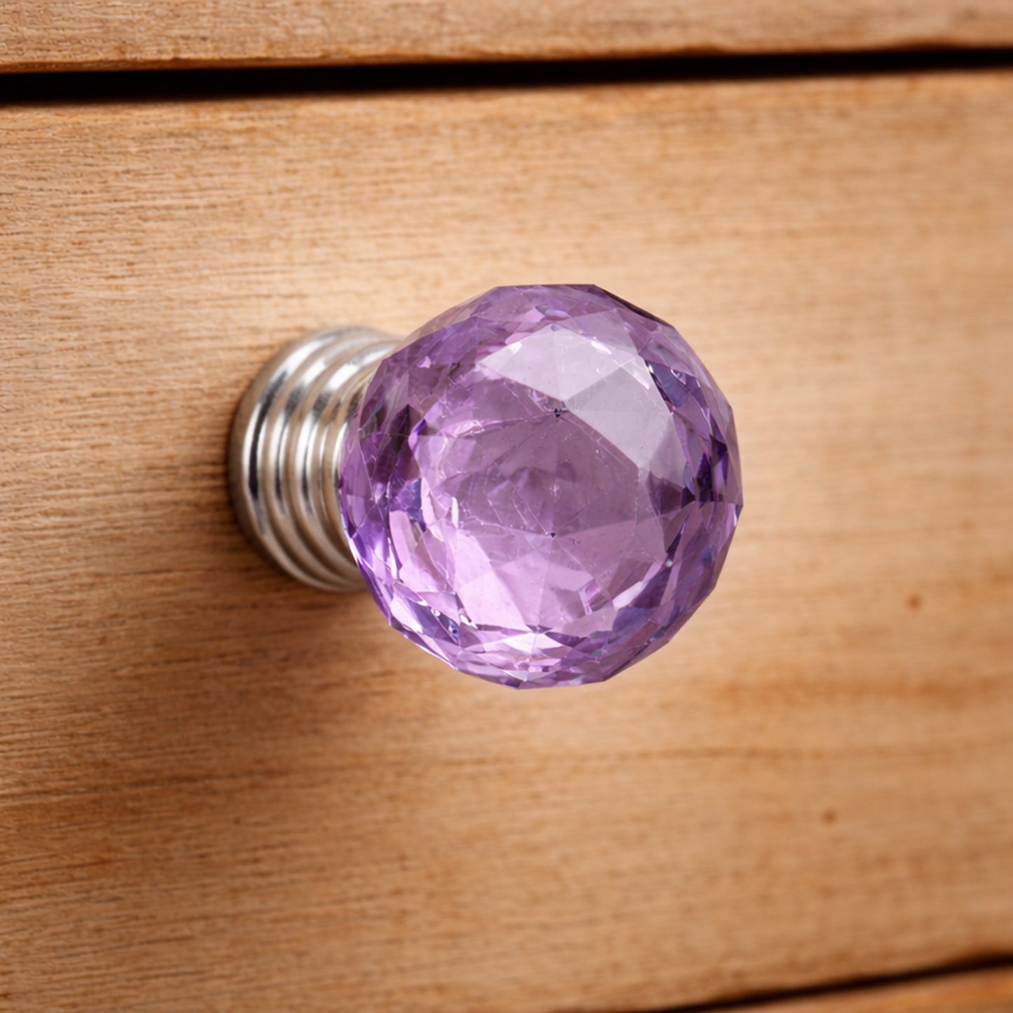Set of 2 Purple Glass Drawer Pulls | Cabinet Knobs, Shabby Chic Furniture Hardware