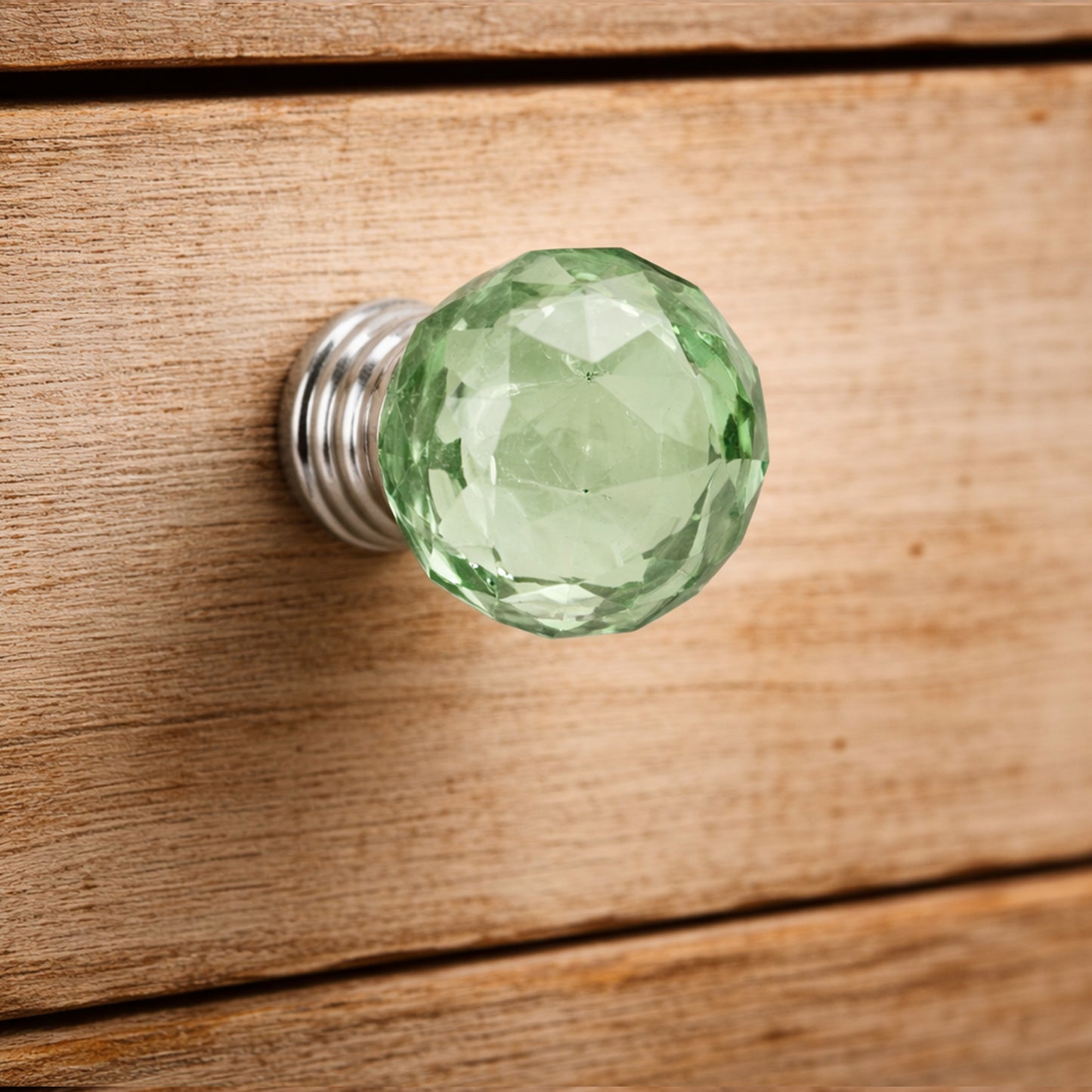 Green Glass Drawer Pulls | Cabinet Knob, Shabby Chic Furniture Hardware (Set of 2)
