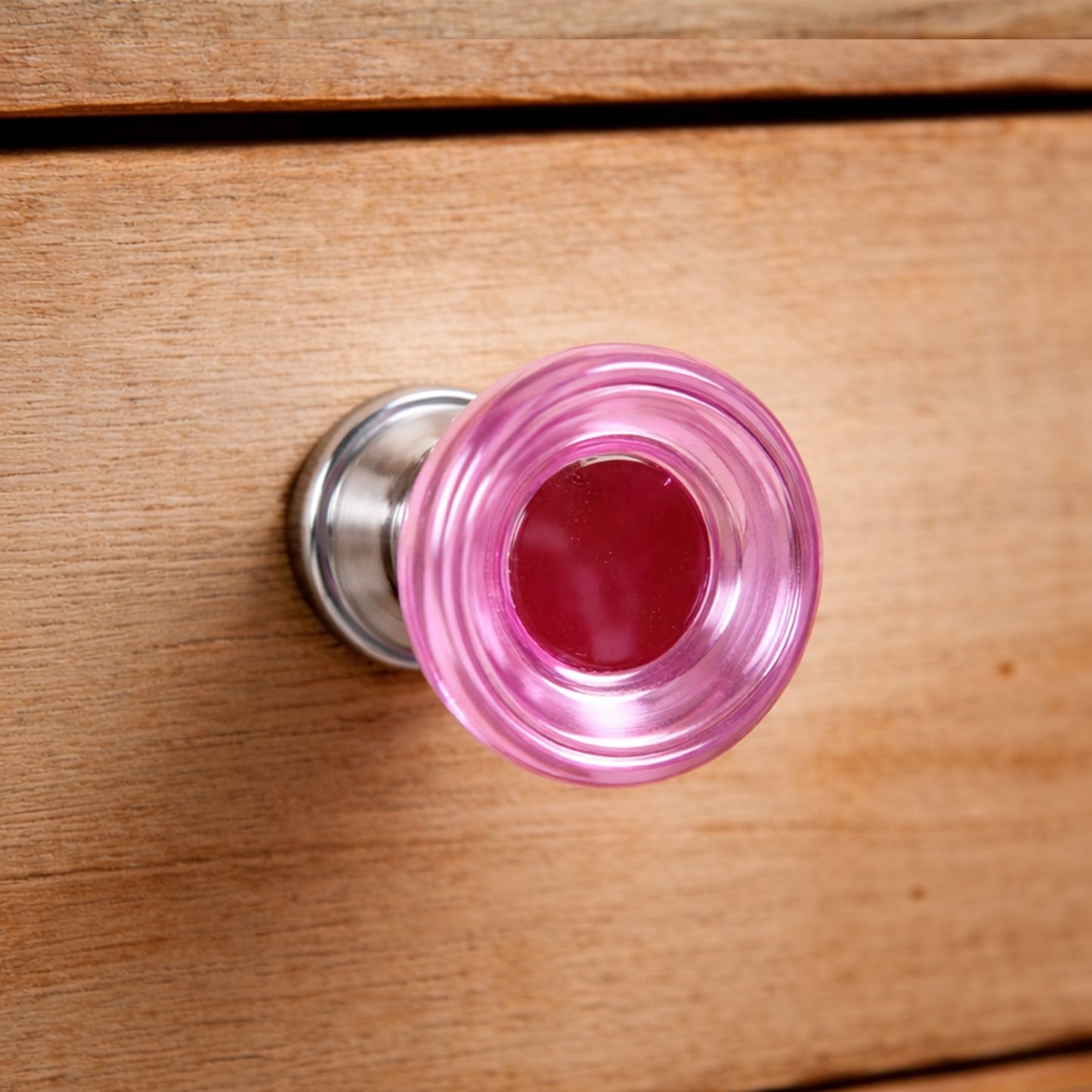 Pink Acrylic Drawer Pulls | Cabinet Knobs, Shabby Chic Furniture Hardware (Set of 2)