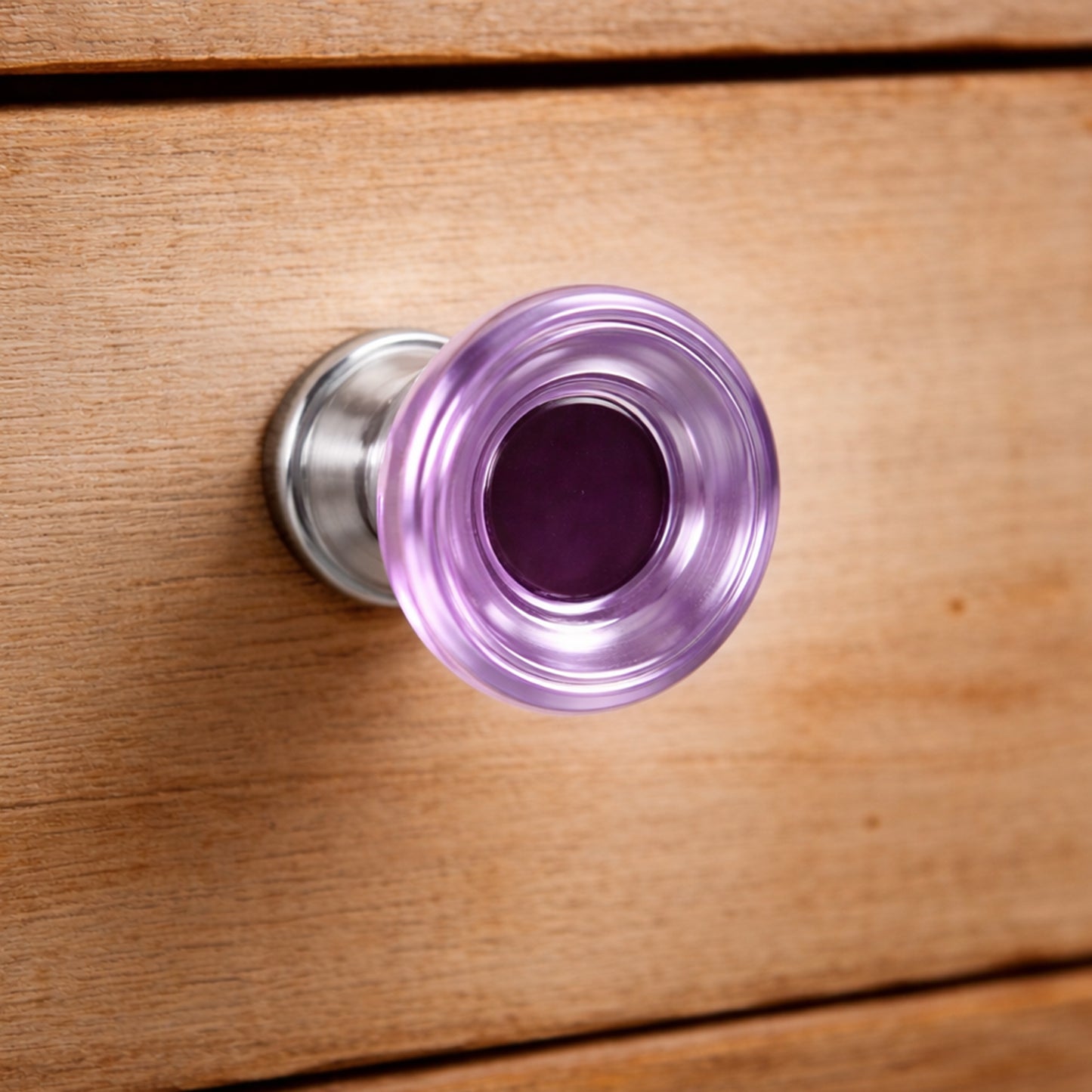 Purple Acrylic Drawer Pulls | Cabinet Knobs, DIY Furniture Upcycle (Set of 2)