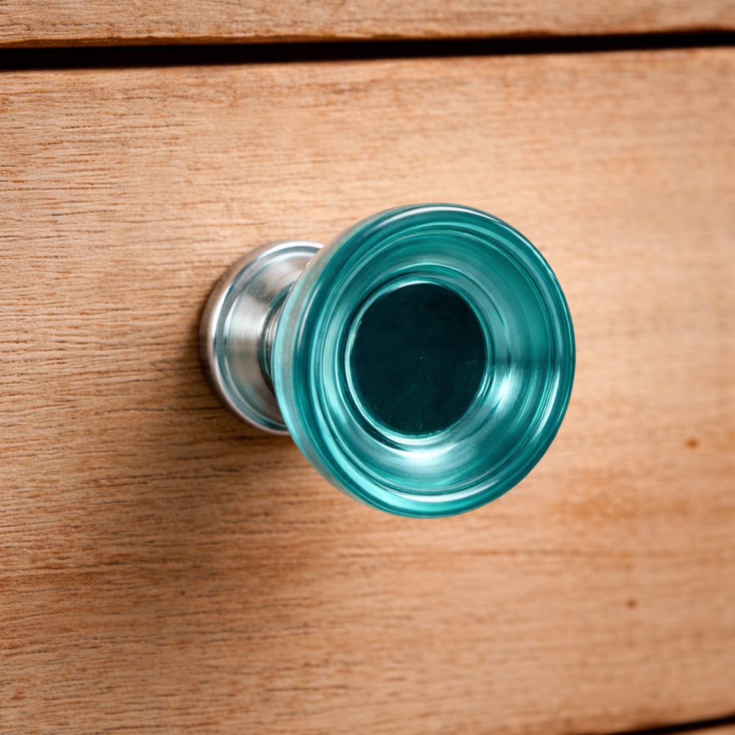 Teal Acrylic Drawer Pulls | Cabinet Knobs, DIY Furniture Upcycle (Set of 2)