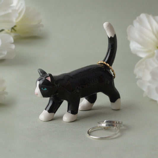 Bella the Black Cat Ring Holder