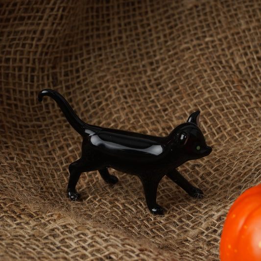 Glass Tabby Cat Ornament In Gift Box • Decoration • Ornament • Collectable • Gift For Home • Home Decor