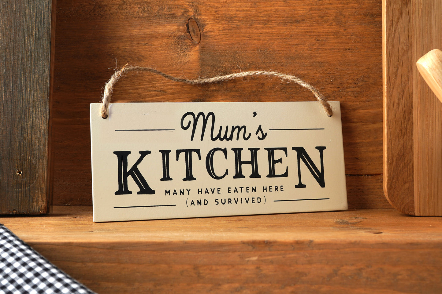 Loft 'Mum's Kitchen' Wooden Sign