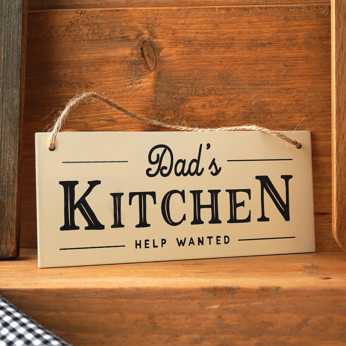 Loft 'Dad's Kitchen' Wooden Sign