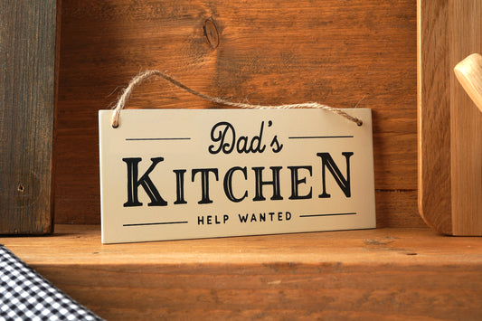 Loft 'Dad's Kitchen' Wooden Sign