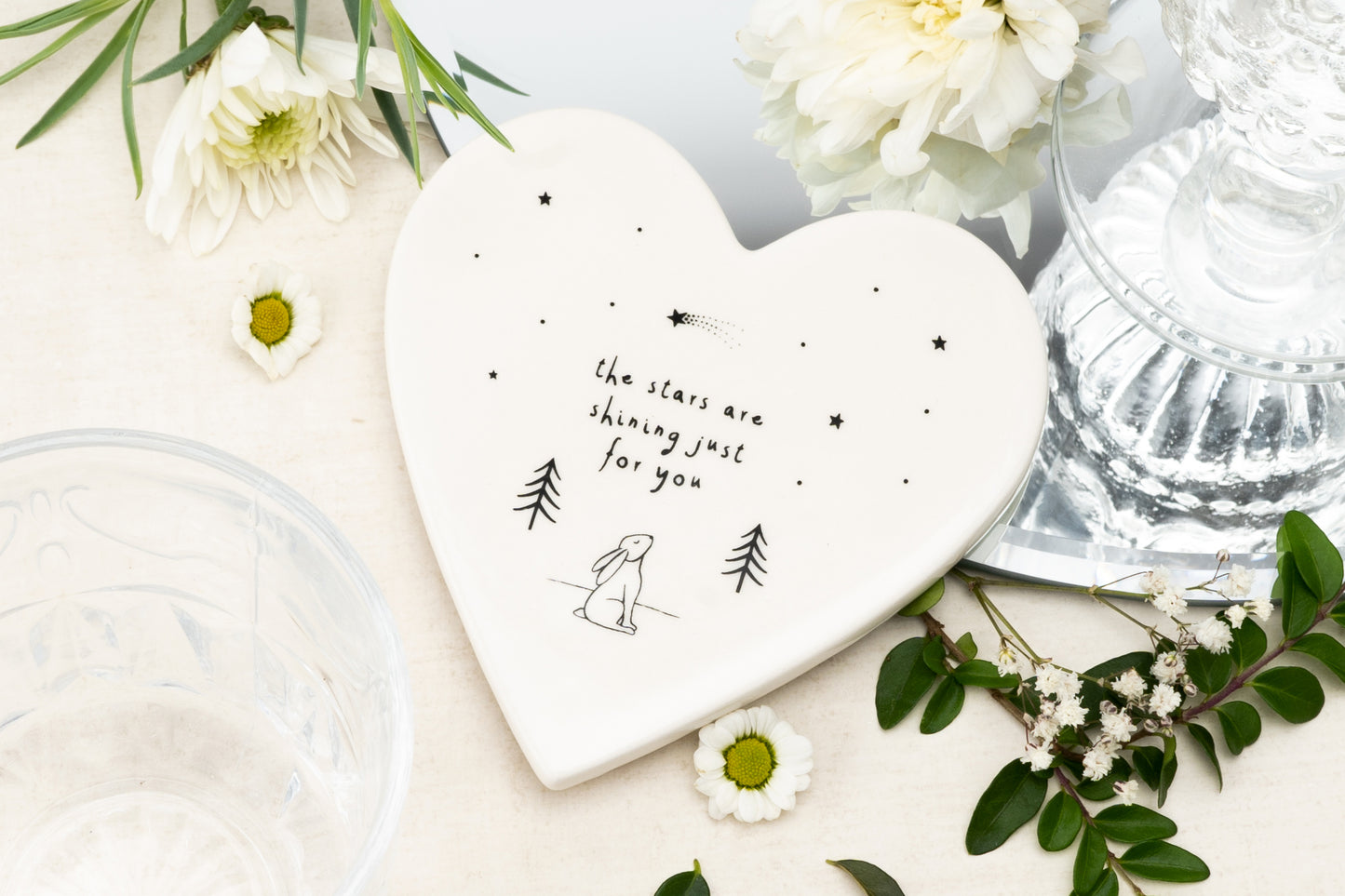 Send With Love 'Stars Are Shining' Heart Coaster