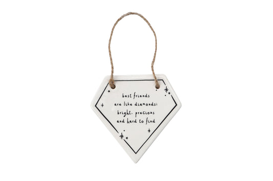 Send With Love 'Best Friends.....' Diamond Ceramic Hanger