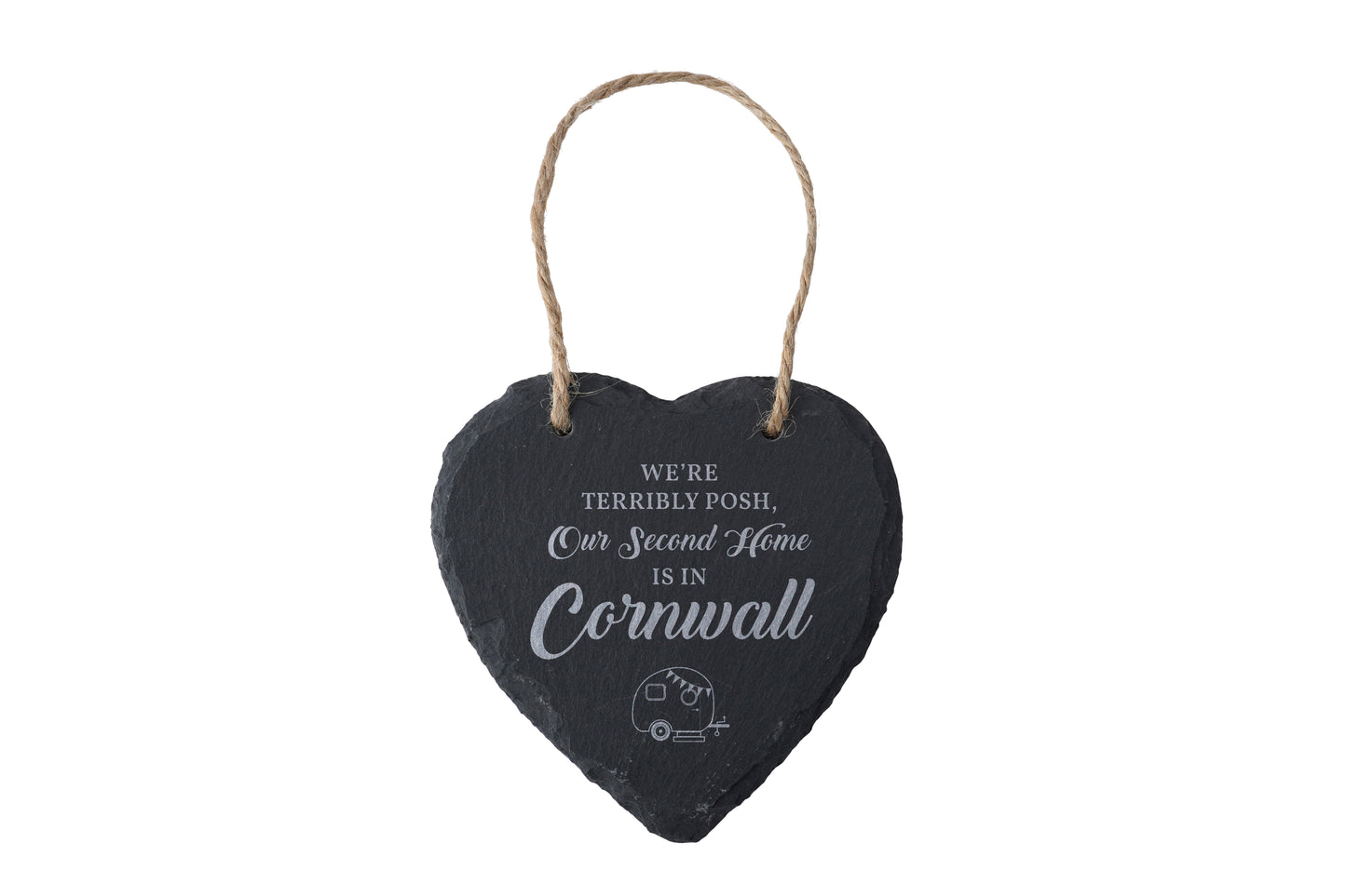 'Our Second Home...' Slate Heart Hanger