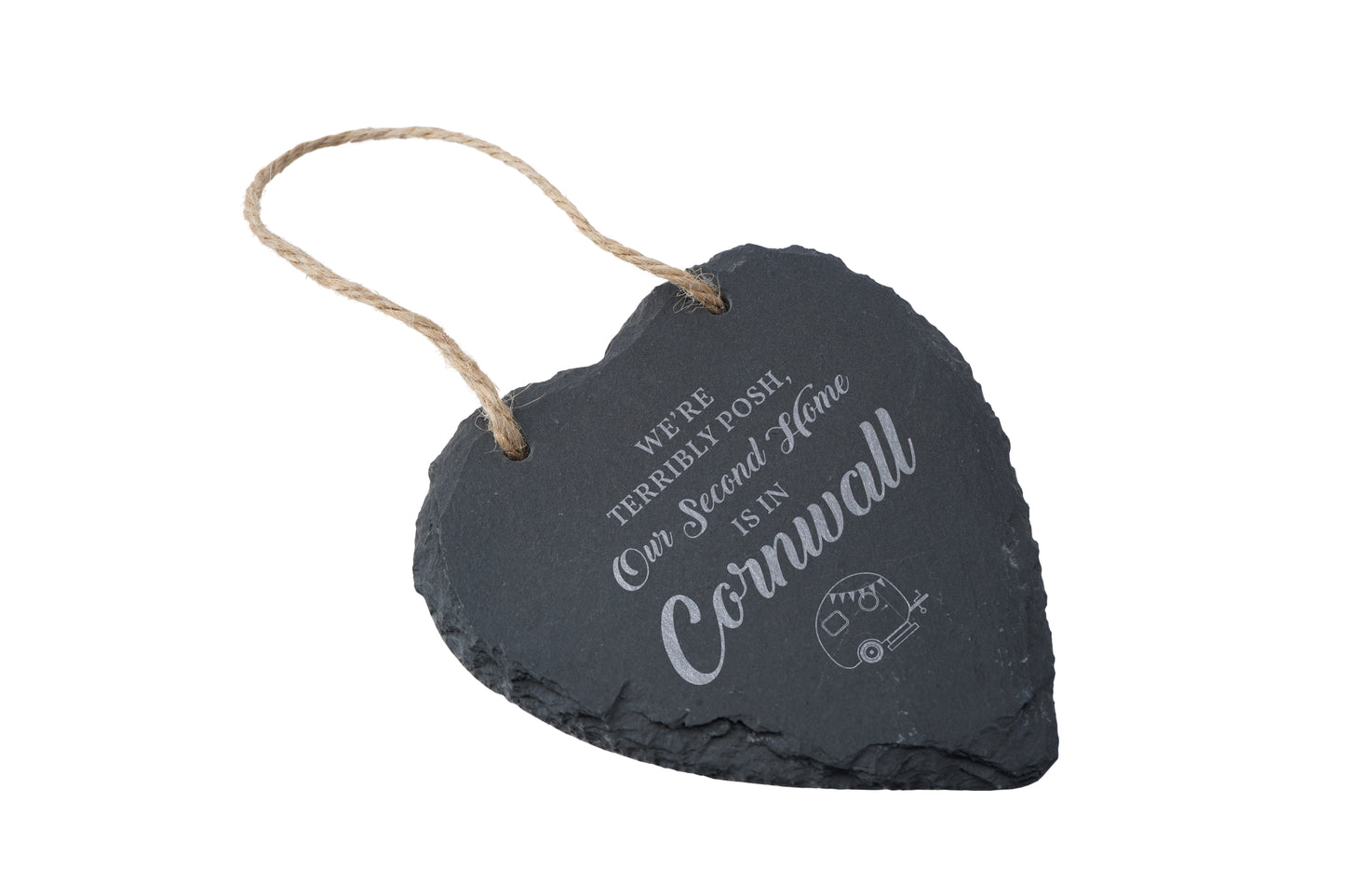 'Our Second Home...' Slate Heart Hanger