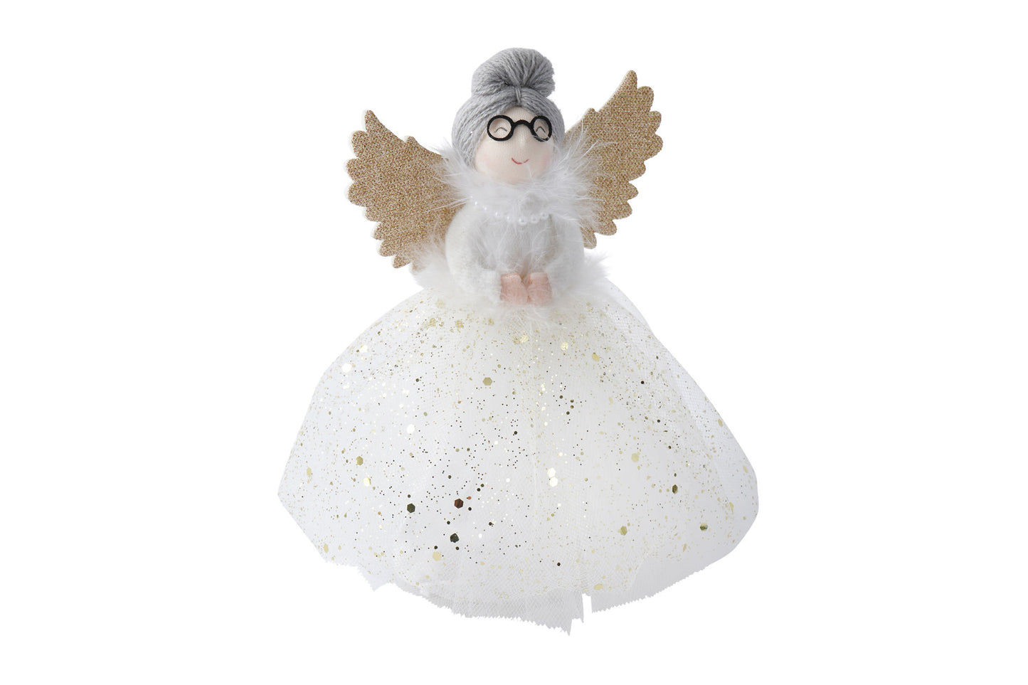 Gold Light Up Fairy Godmother Tree Topper | Battery Powered | Size: 16.5cm | Christmas | Gift For Home