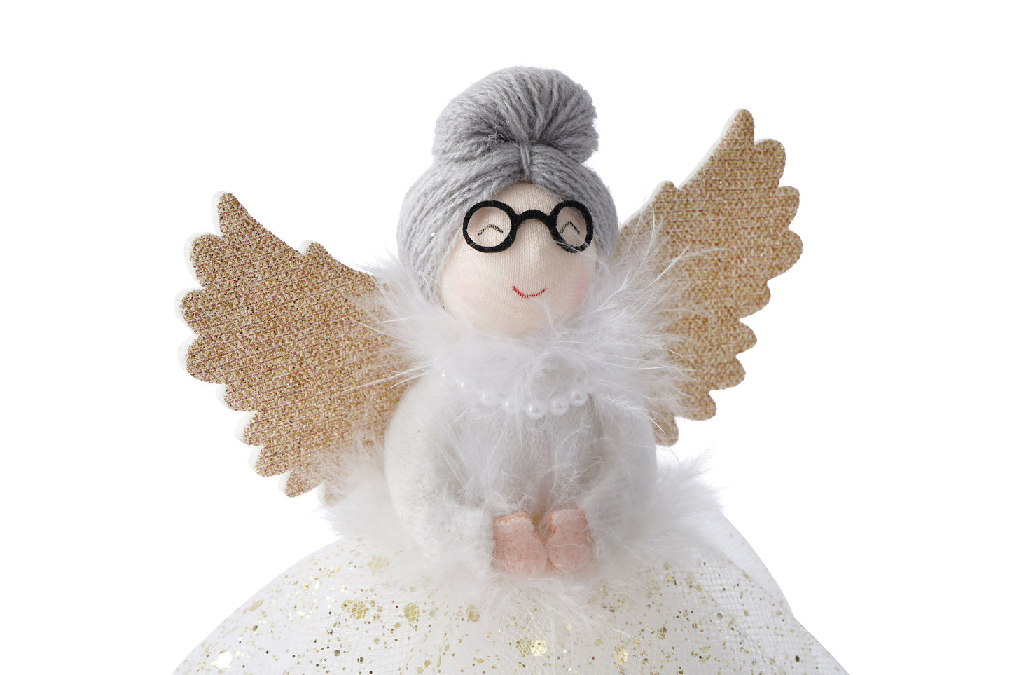 Gold Light Up Fairy Godmother Tree Topper | Battery Powered | Size: 16.5cm | Christmas | Gift For Home