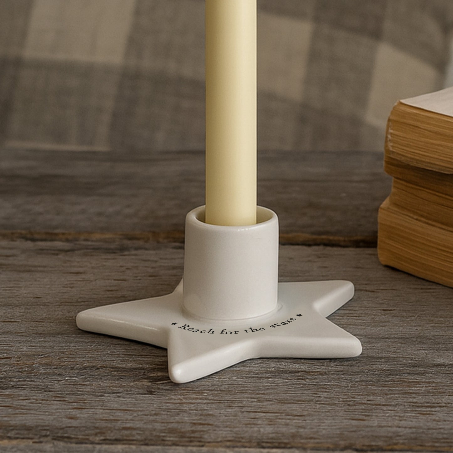Send With Love Ceramic Star Candlestick Holder | Home Decor | Candle Holder | Gift Box