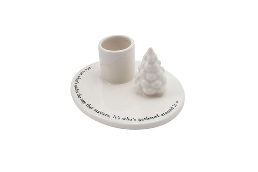 Winter Wishes 'Under The Tree' Candlestick Holder