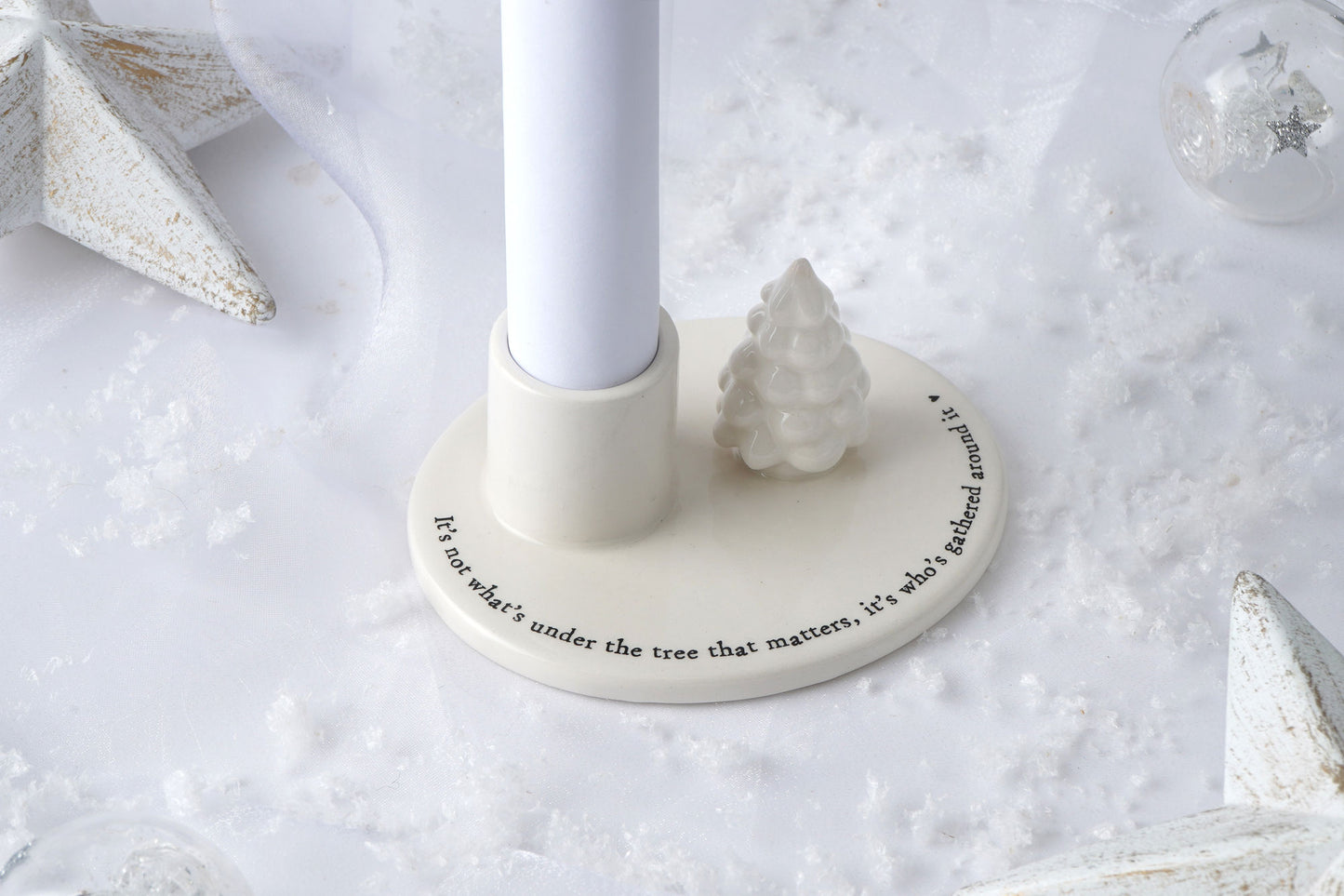 Winter Wishes 'Under The Tree' Candlestick Holder