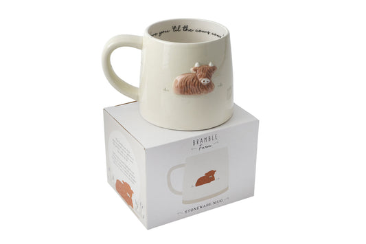 Highland Cow Stoneware Mug | Bramble Farm Gift Boxed Cup