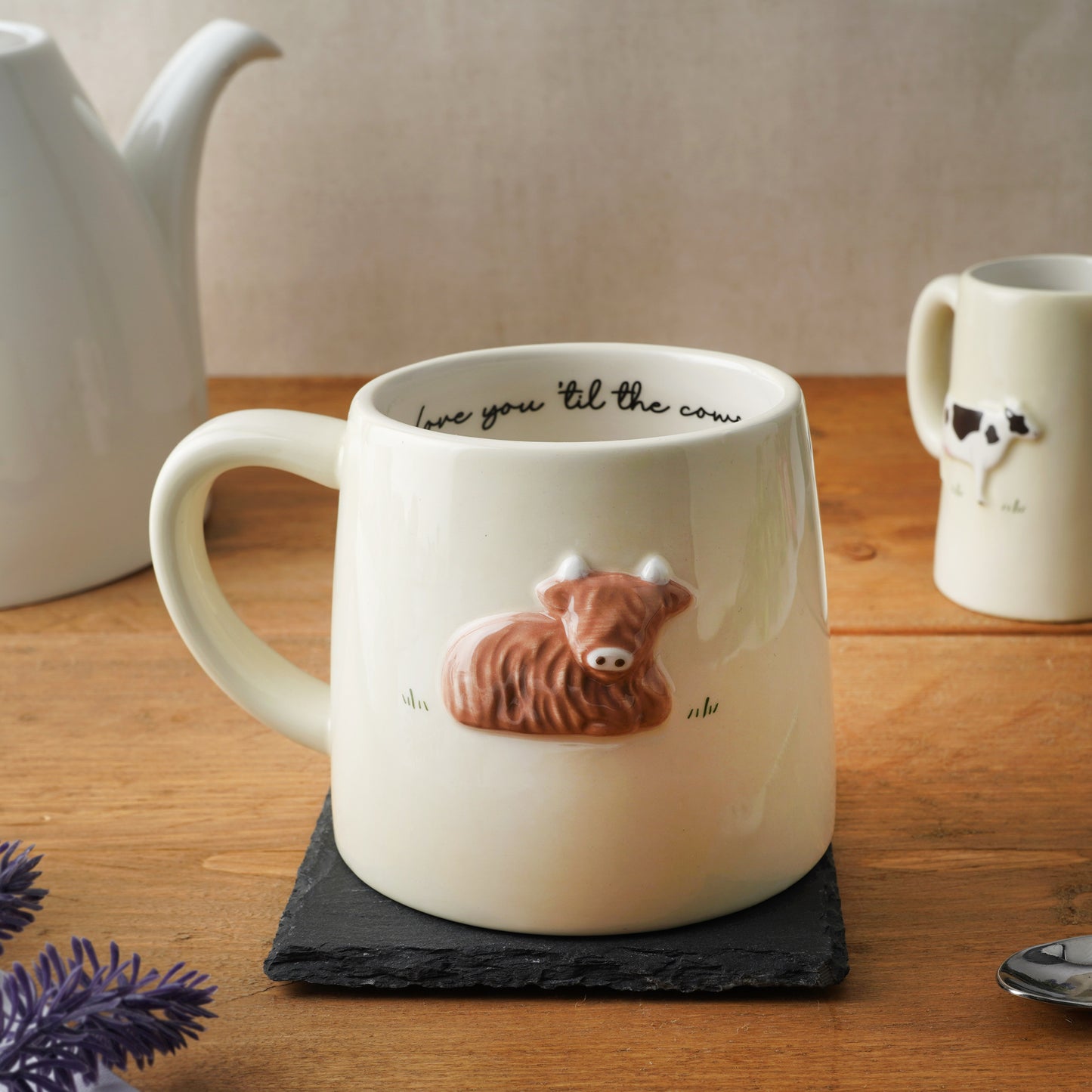Highland Cow Stoneware Mug | Bramble Farm Gift Boxed Cup