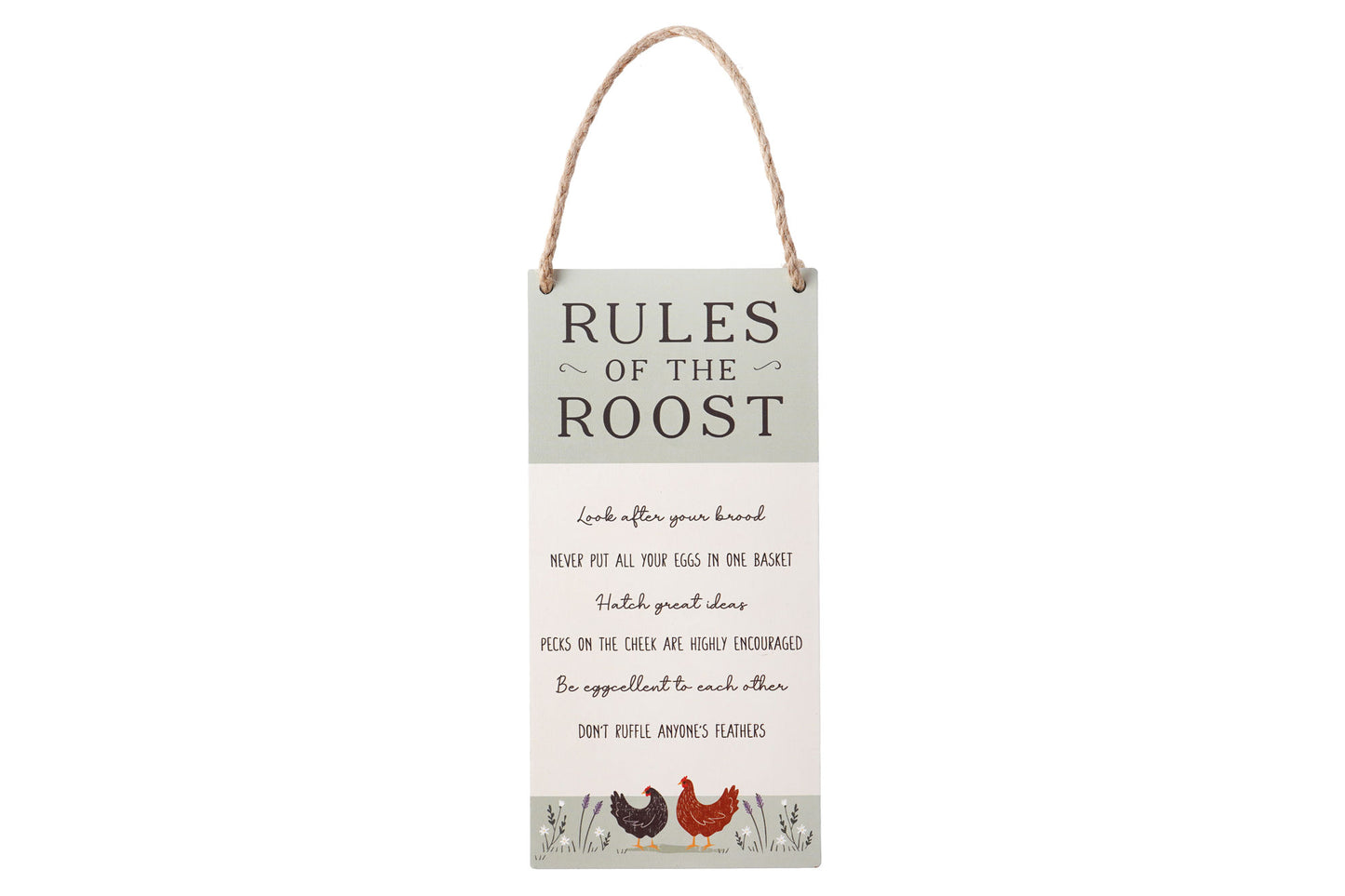 Bramble Farm 'Rules Of The Roost' Kitchen Sign