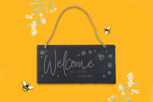 The Beekeeper 'Welcome To Our...' Slate Sign