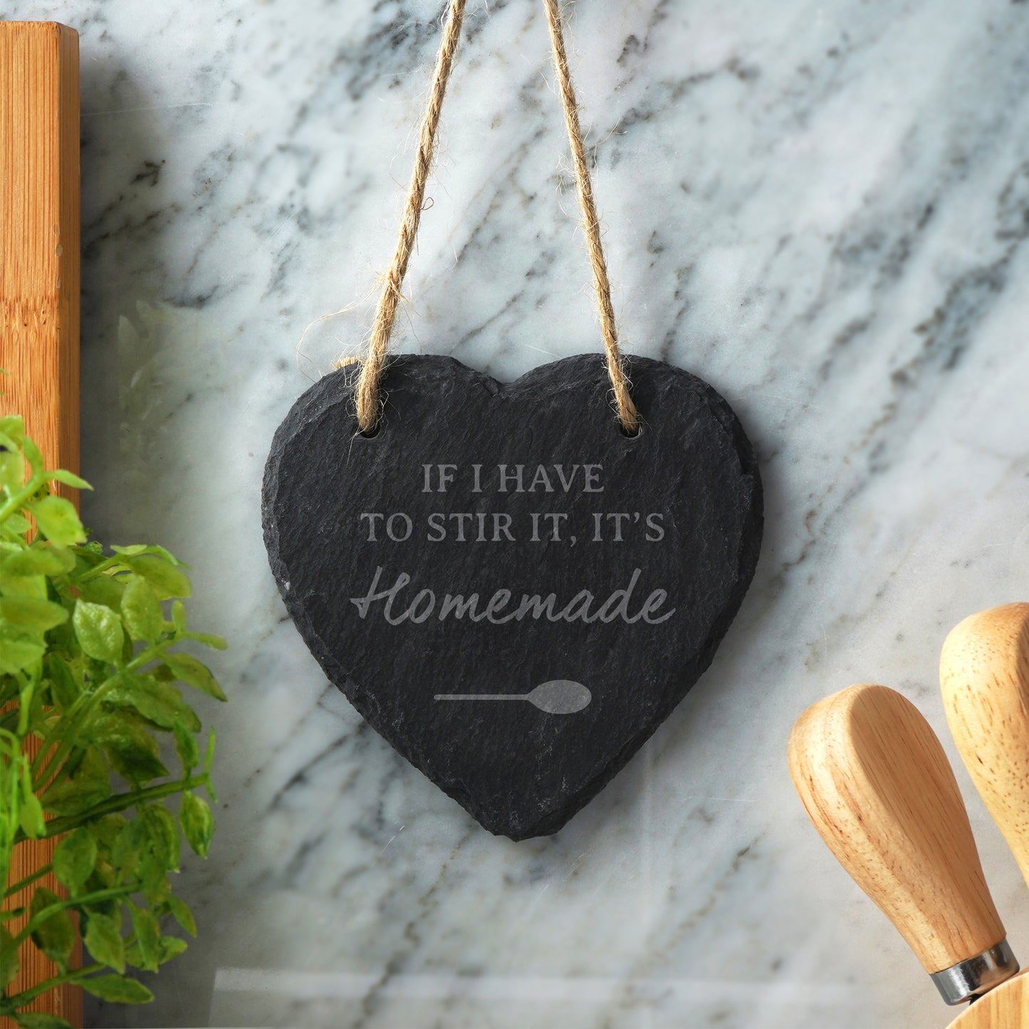 Loft 'If I Have To Stir It.. Slate Heart Hanger