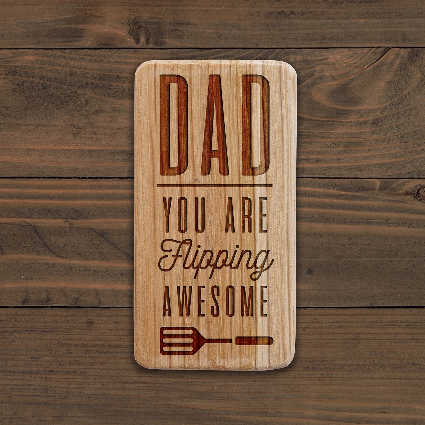 Loft 'Dad You Are...' Oak Rectangular Magnet