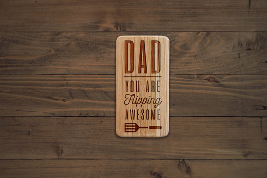 Loft 'Dad You Are...' Oak Rectangular Magnet