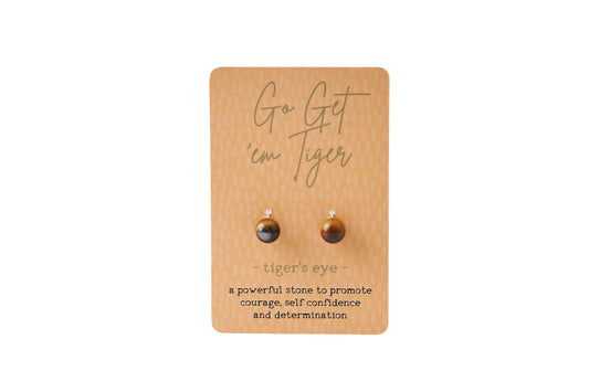 Just Smile Tiger's Eye Earrings