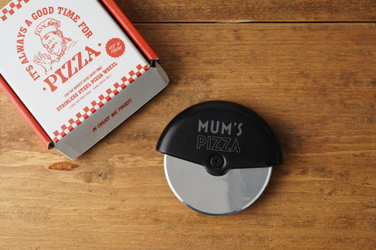 'Mum's Pizza' Black Pizza Cutter