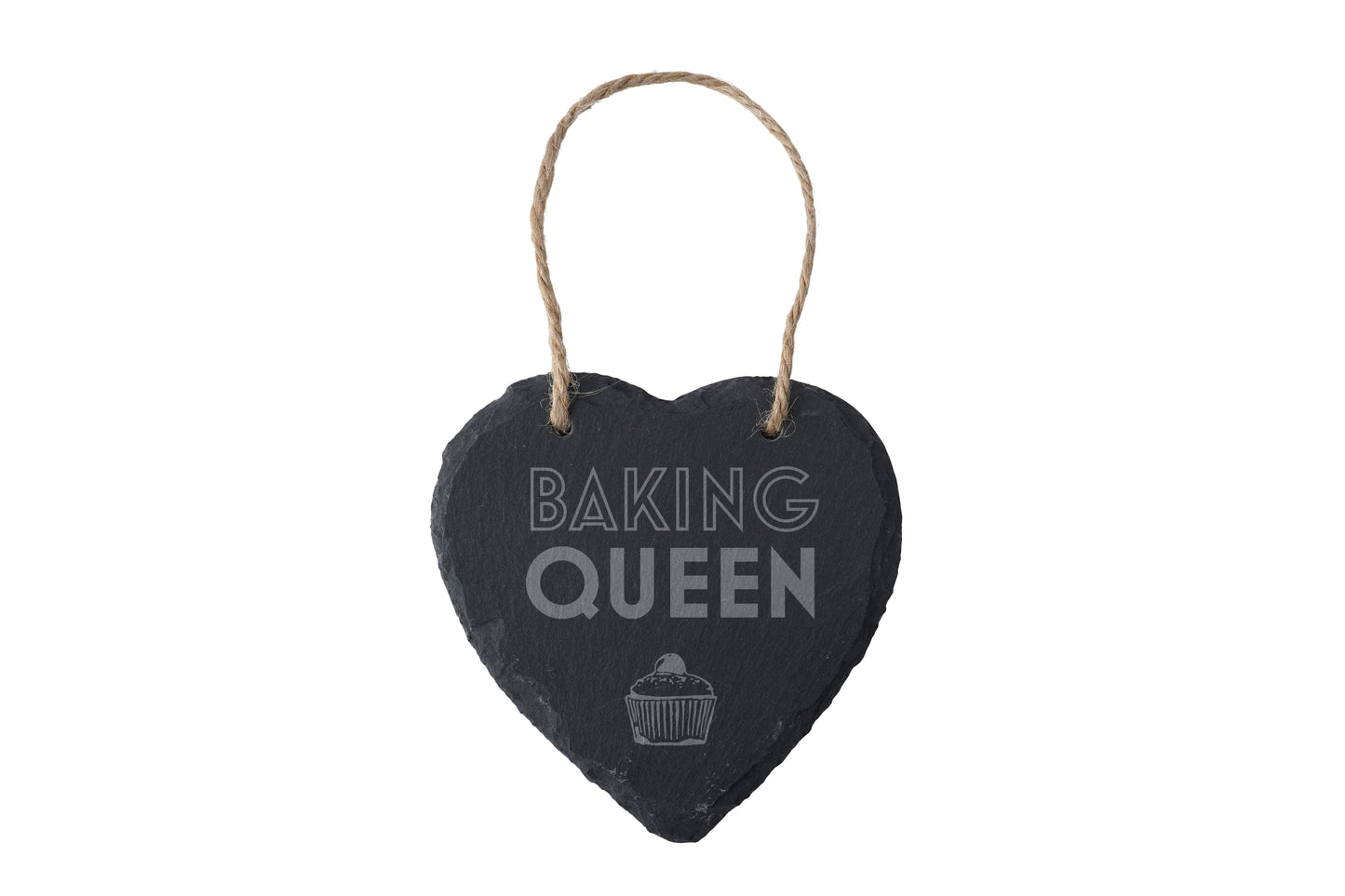 'Baking Queen' Slate Heart Hanger