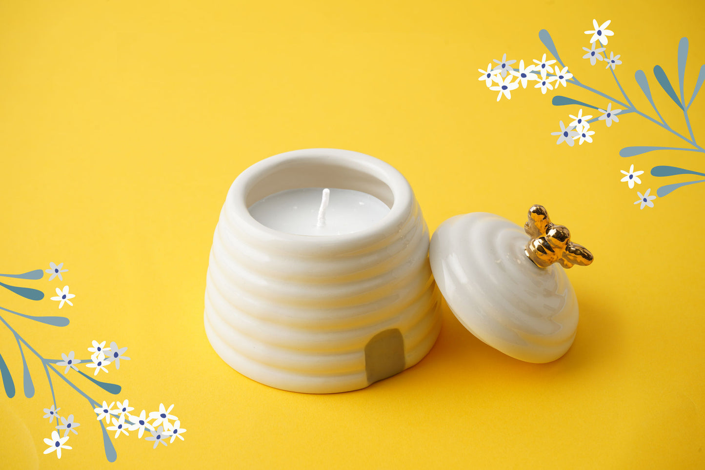 The Beekeeper Ceramic Pot Tealight Candle