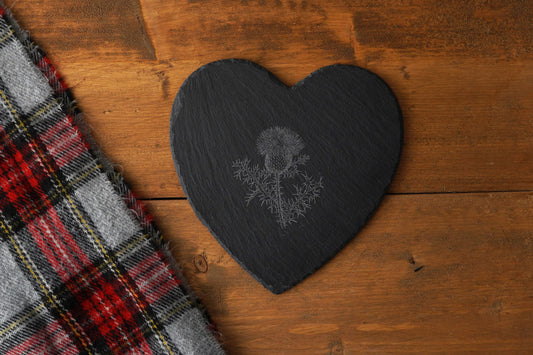 The Highlands Thistle Heart Slate Cheeseboard