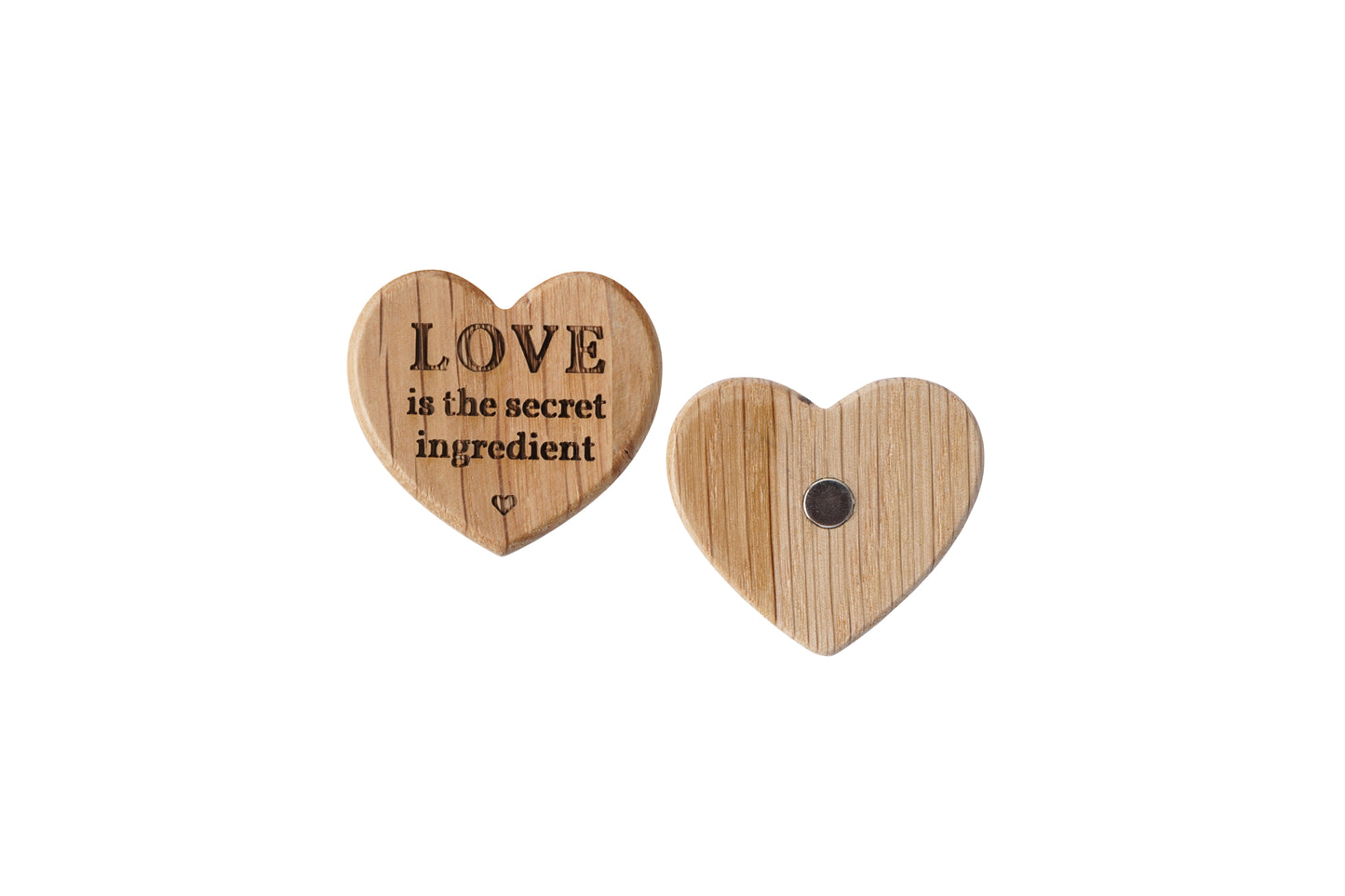 Loft 'The Secret Ingredient...' Oak Heart Magnet