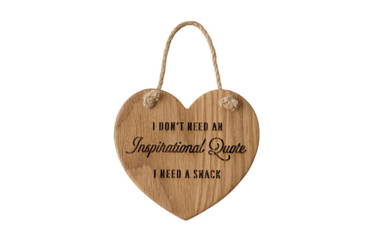 Loft '...I Need A Snack' Oak Hanging Heart