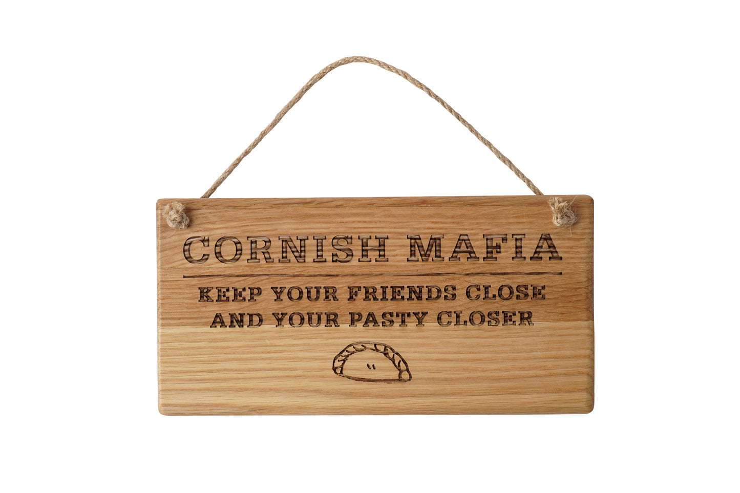 Cornish Gifts 'Cornish Mafia' Oak Hanging Sign