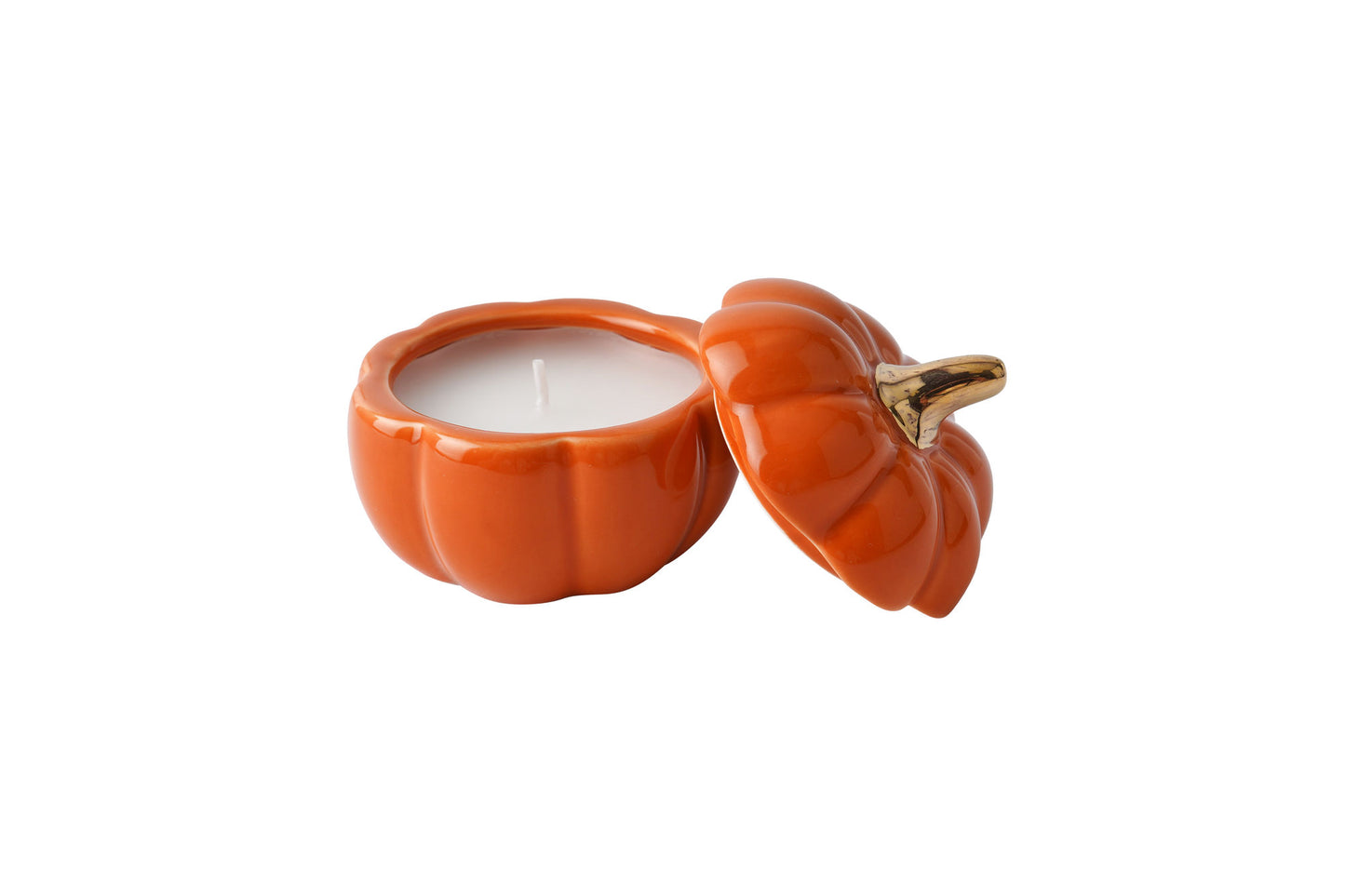 Snuggle Season Orange Pumpkin Ceramic Tealight