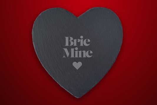 'Brie Mine' Heart Slate Cheeseboard