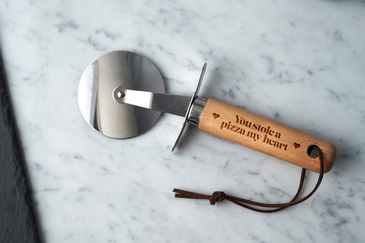 'You Stole A Pizza My Heart' Wooden Pizza Cutter