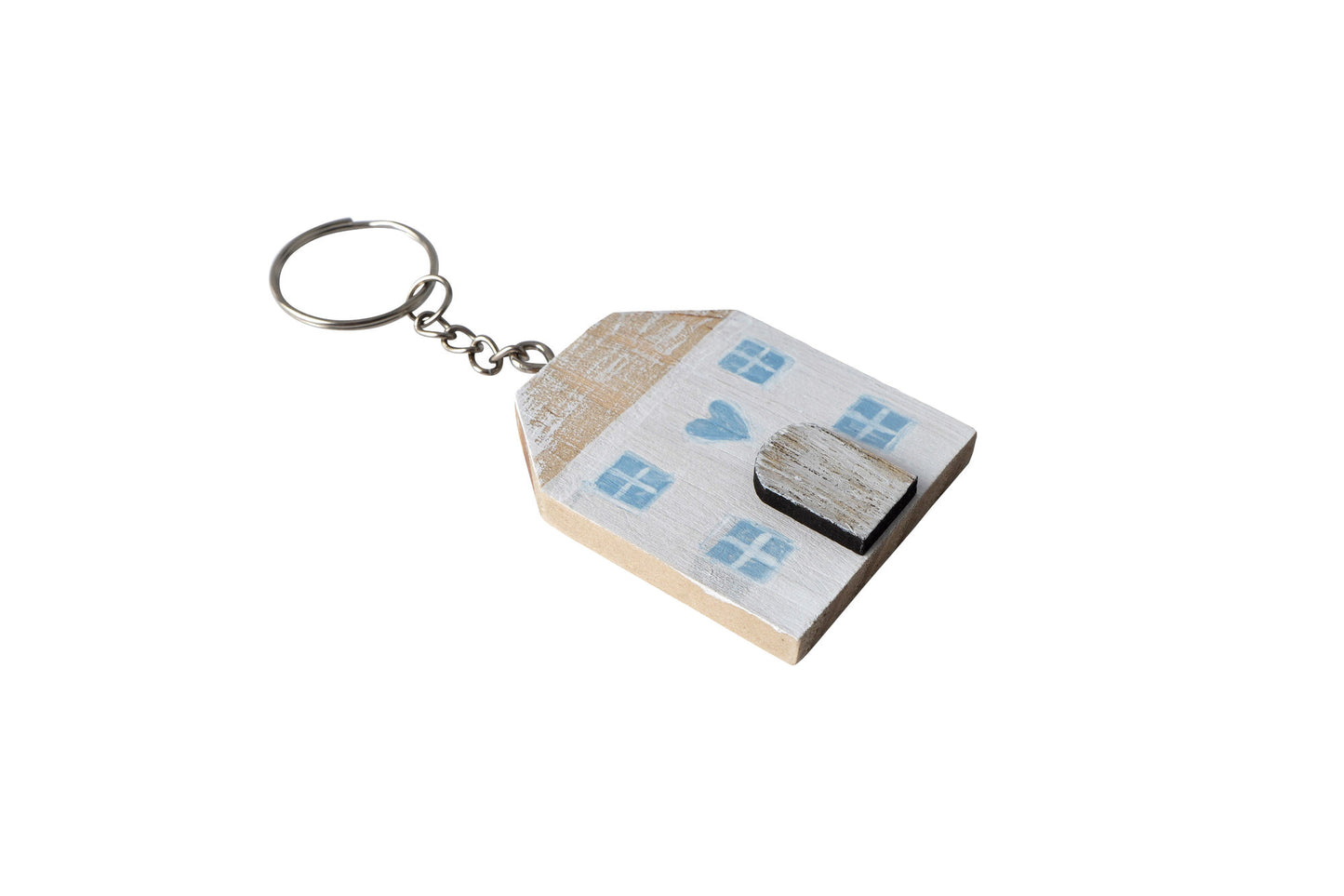 Send With love Wooden House Keyring