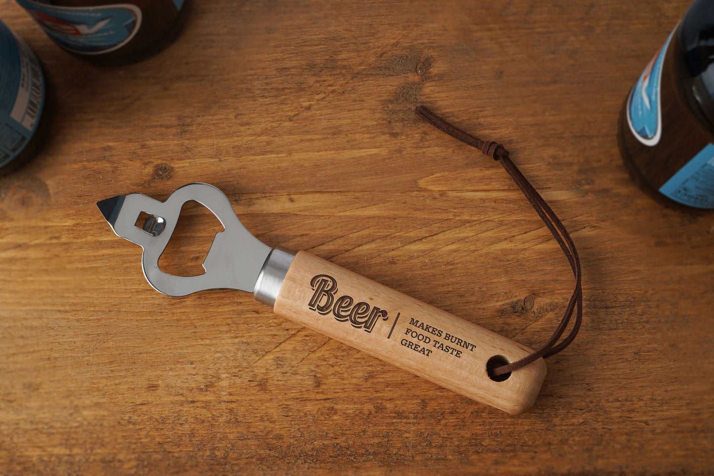 Loft 'Beer Makes Burnt...' Wooden Bottle Opener