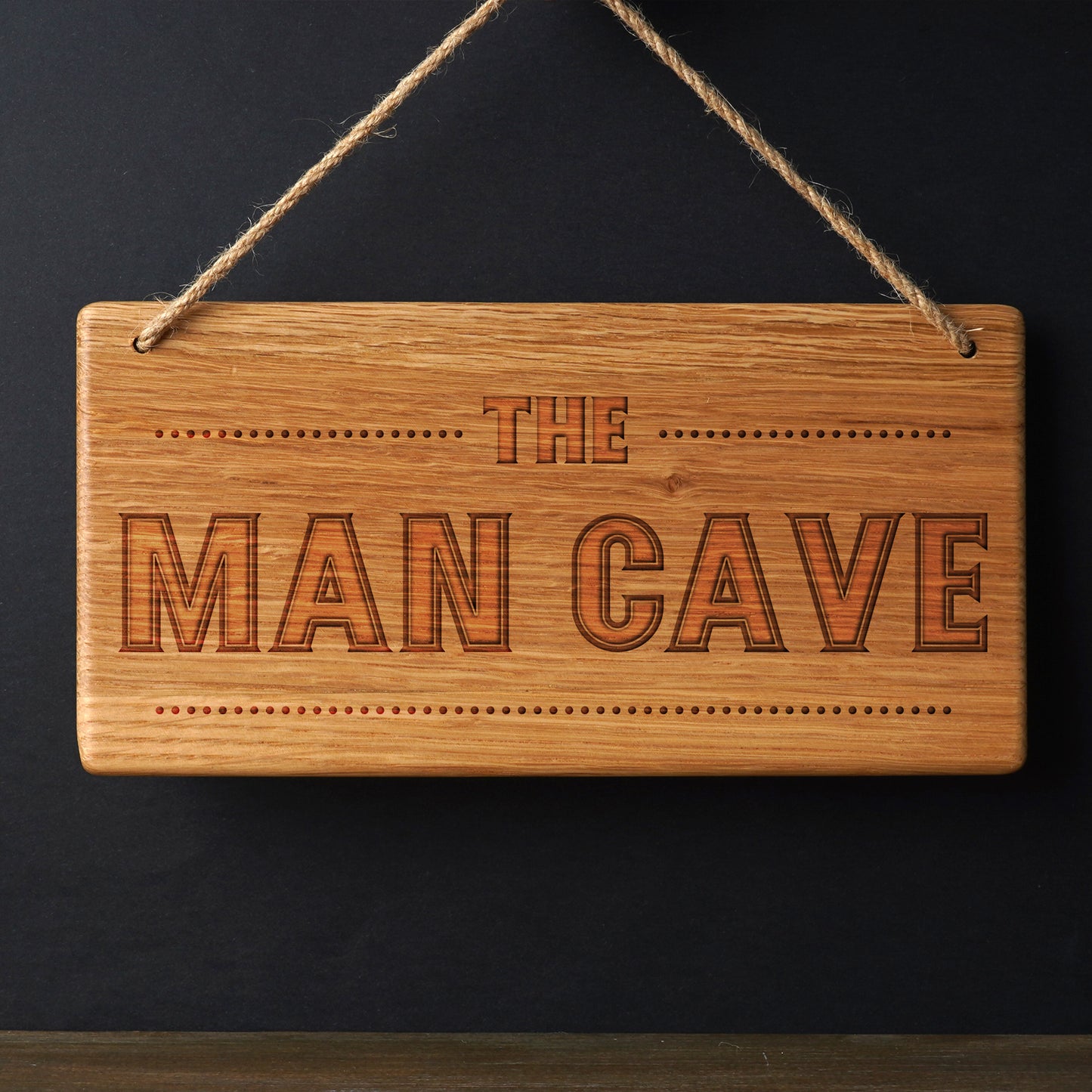 'Man Cave' Oak Hanging Sign