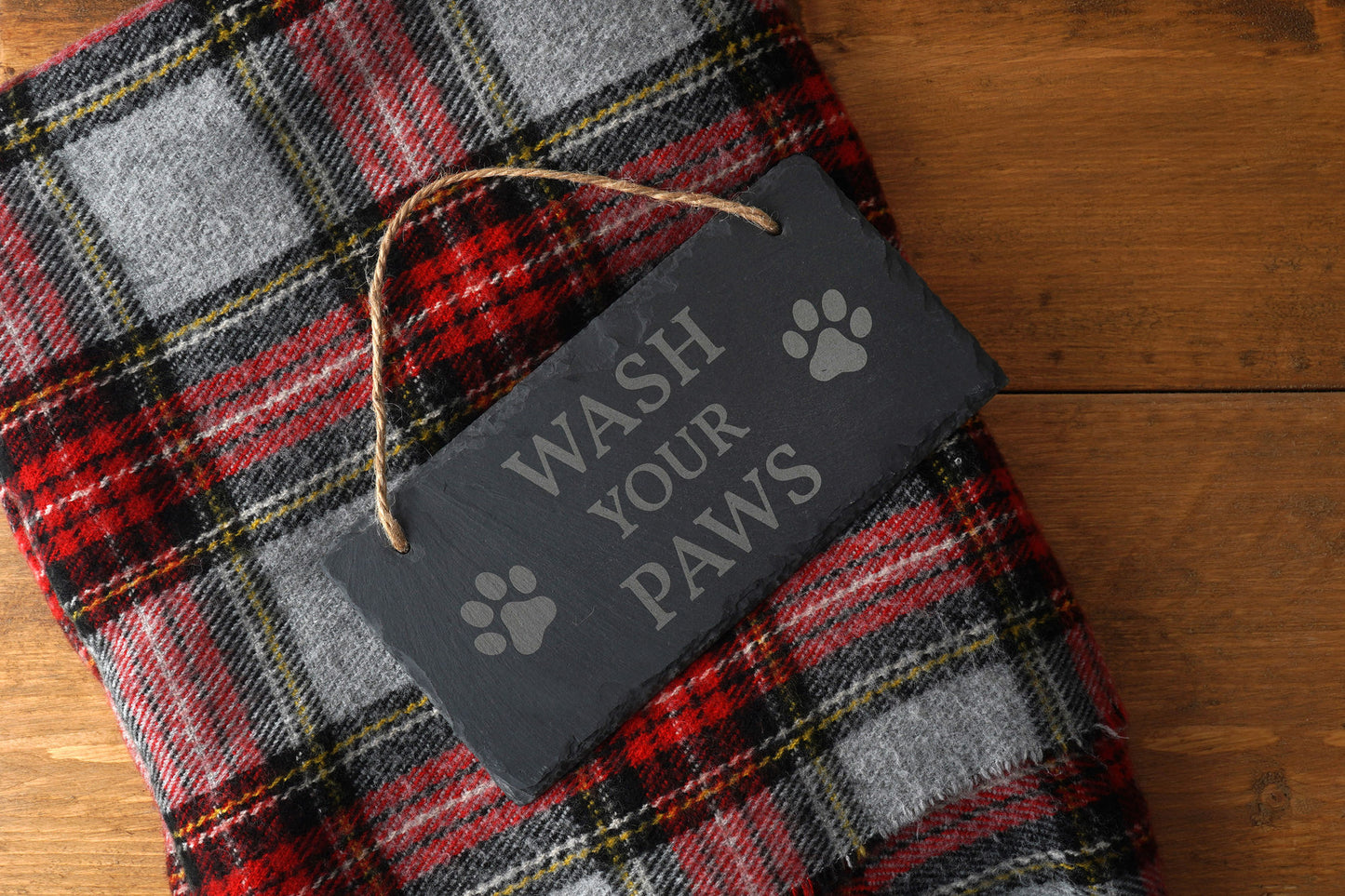 Loft 'Wash Your Paws' Slate Hanging Sign