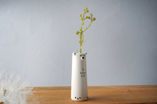 Send With Love Bear Bud Vase | Homeware | Home Decor | Single Flower